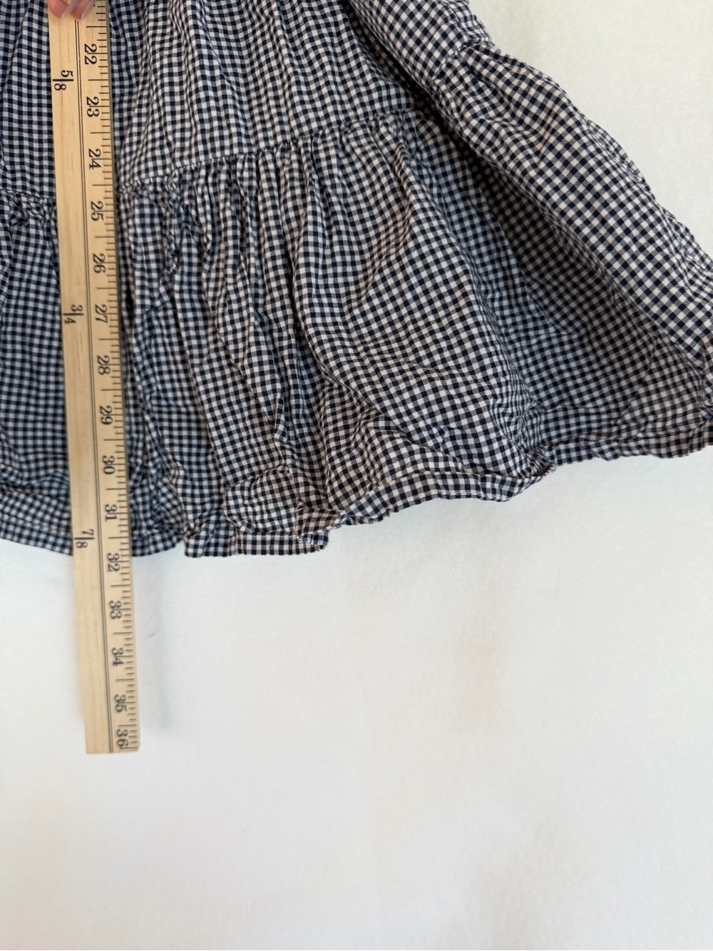 Maje Navy Gingham and Lace-Trim Dress with Tie Waist - Picture 6 of 11
